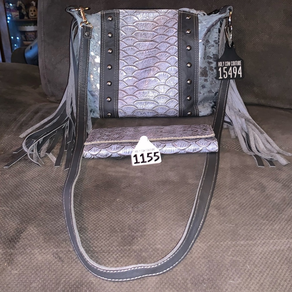 Holy Cow Couture Leather and Hide Bag & Wallet!